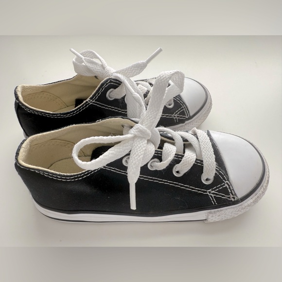 Kids Converse Classic Black and White Sneakers - Picture 2 of 9